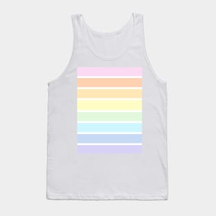 Pastel rainbow stripe - horizontal Tank Top